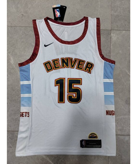 Nikola JokićBasketball Jersey#15 Denver Nuggets 22/23 White City Edition