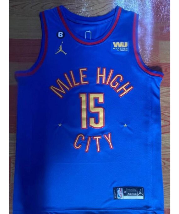Nikola JokićBasketball Jersey#15 Denver Nuggets Blue