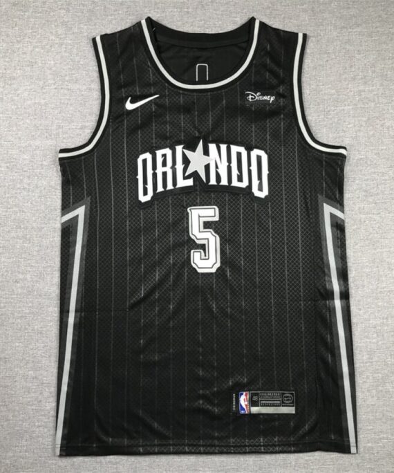 Paolo Banchero Basketball Jersey#5 Orlando Magic 2024 Black City Edition