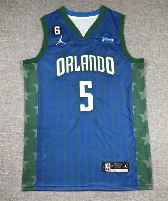 Paolo Banchero Basketball Jersey#5 Orlando Magic Blue Statement Edition