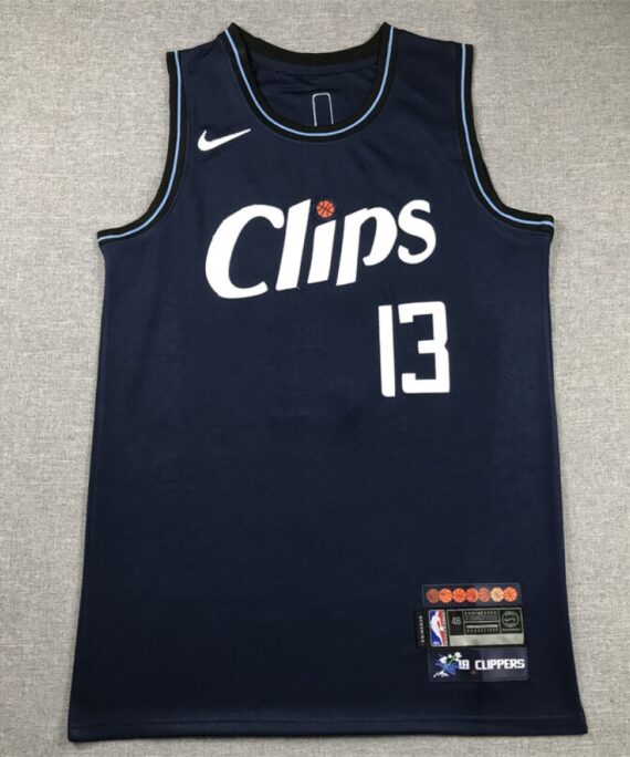 Paul George Basketball Jersey#13 Los Angeles Clippers 2024 Dark Blue City Edition