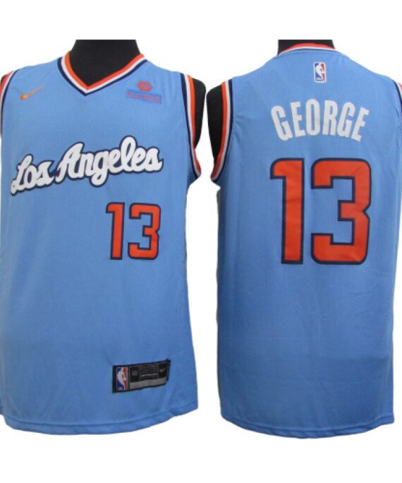 Paul George Basketball Jersey #13 Los Angeles Clippers Blue Latin Edition