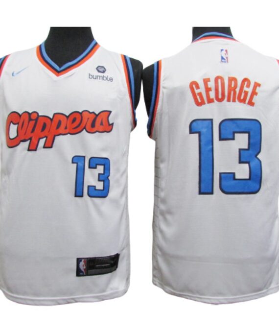 Paul George Basketball Jersey #13 Los Angeles Clippers White City Edition