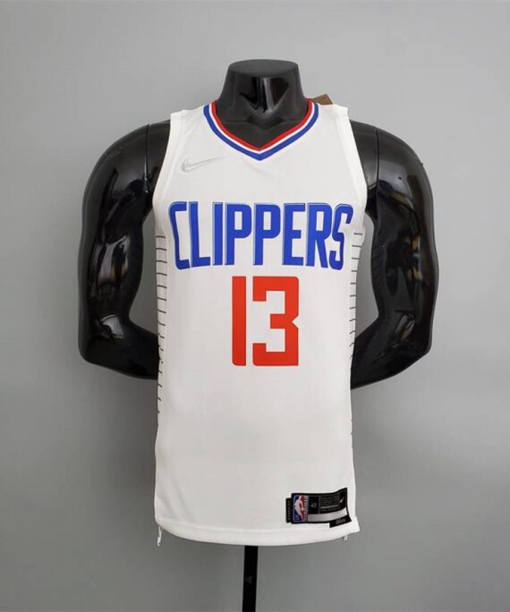 Paul George Basketball Jersey #13 Los Angeles Clippers 75th Anniversary Edition White