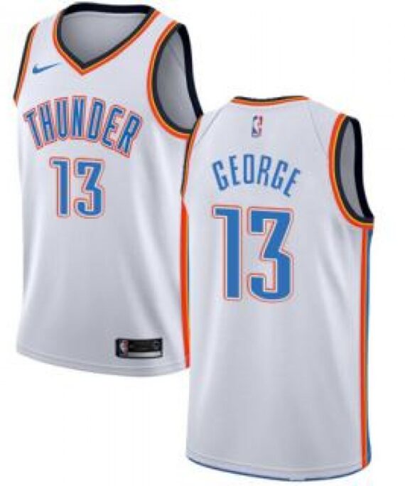 Paul George Basketball Jersey #13 Oklahoma City Thunder 17/18 White Association