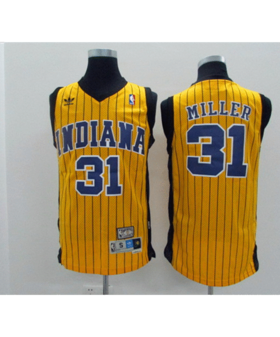 Reggie Miller Basketball Jersey#31 Indiana Pacers 2023 Yellow