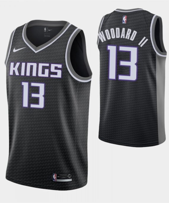 Robert Woodard II Basketball Jersey#13 Sacramento Kings Black
