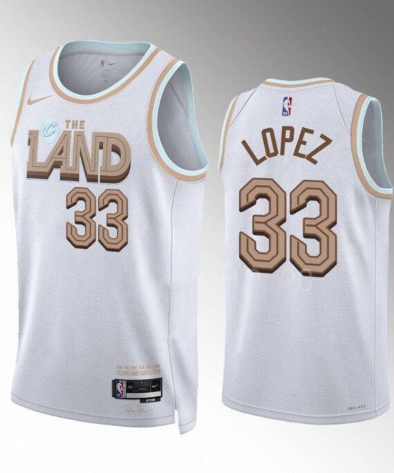 Robin Lopez Basketball Jersey#33 Cleveland Cavaliers 2022-23 White City Edition