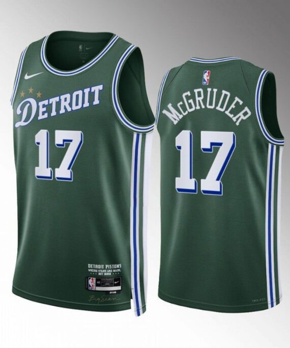 Rodney Mcgruder Basketball Jersey#17 Detroit Pistons 2022-23 Green City Edition