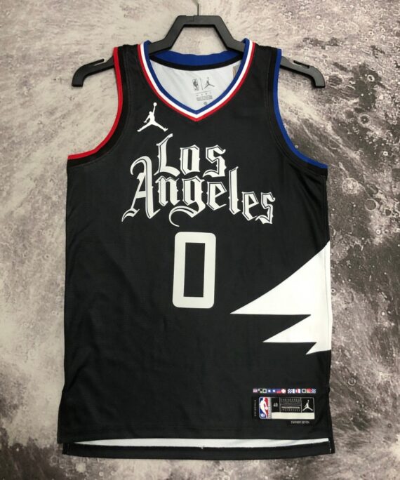 Russell Westbrook Basketball Jersey#0 Los Angeles Clippers 2023 Black Jordan Limited Edition