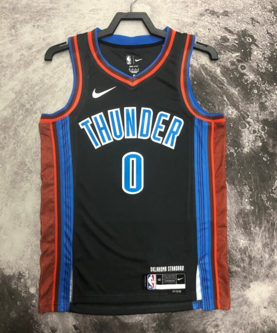 Russell Westbrook Basketball Jersey#0 Oklahoma City Thunder 2023 Black City Edition