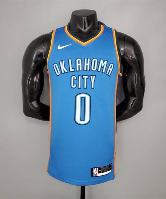 Russell Westbrook Basketball Jersey #0 Oklahoma City Thunder Blue