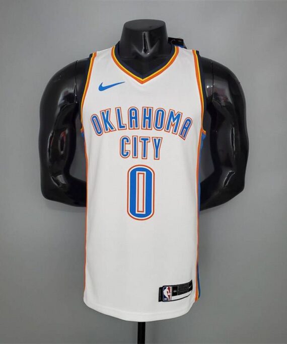 Russell Westbrook Basketball Jersey #0 Oklahoma City Thunder White