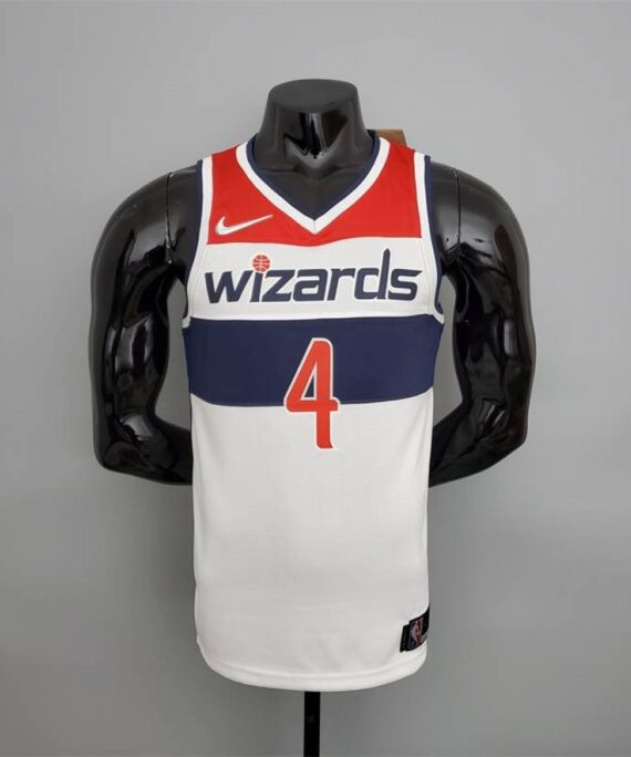 Russell Westbrook Basketball Jersey #4 Washington Wizards 75th Anniversary Edition Black/Red/White
