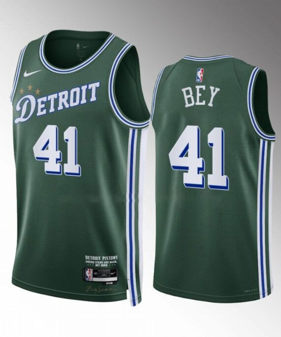 Saddiq Bey Basketball Jersey#41 Detroit Pistons 2022-23 Green City Edition