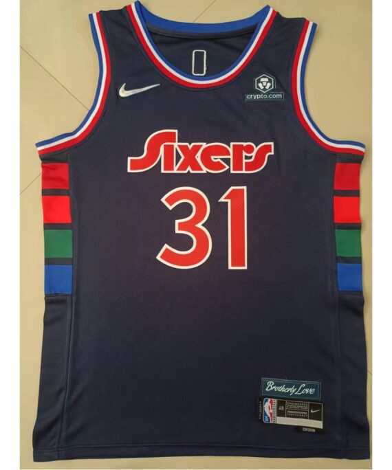 Seth Curry Basketball Jersey #31 Philadelphia 76ers 2022 Dark Blue
