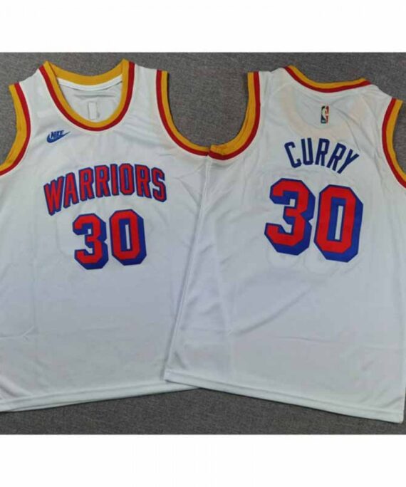 Stephen Curry Basketball Jersey #30 Golden State Warriors 2025 Icon Edition White Kids