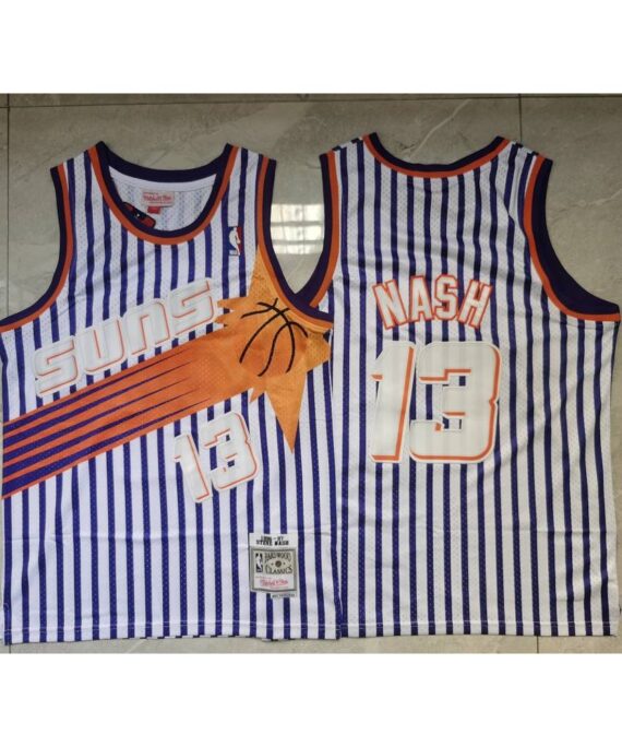 Steve Nash Basketball Jersey#13 Phoenix Suns White/Blue