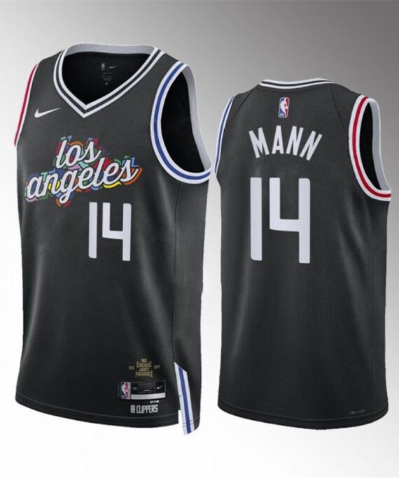 Terance Mann Basketball Jersey#14 Los Angeles Clippers 2023 Black City Edition
