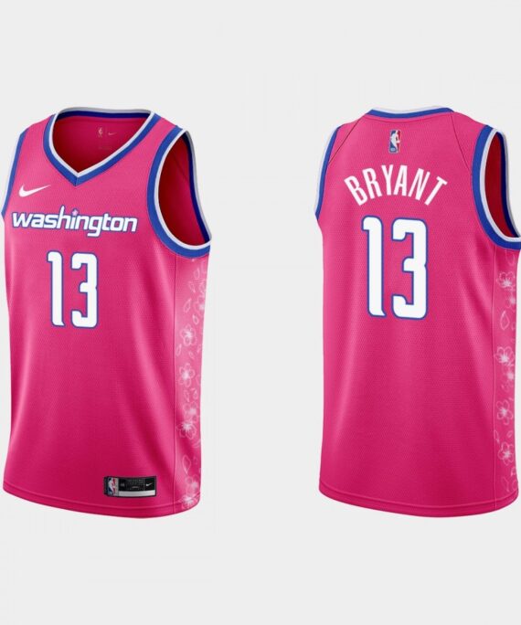Thomas Bryant Basketball Jersey#13 Washington Wizards 22/23 Pink City Edition