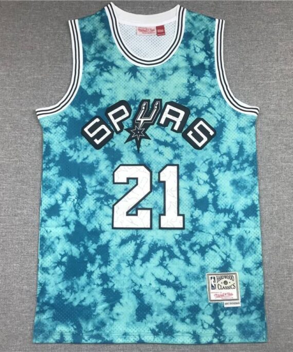 Tim Duncan Basketball Jersey#21 San Antonio Spurs Blue Astrology Edition