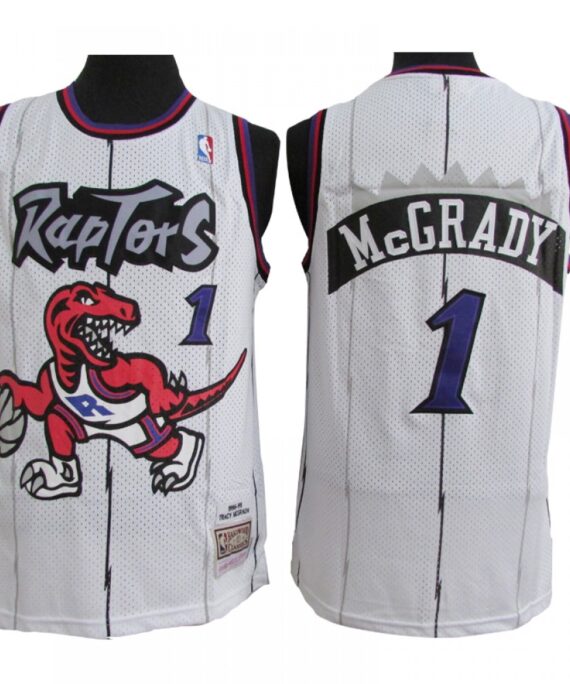 Tracy McGrady Basketball Jersey #1 Toronto Raptors White Classic Edition