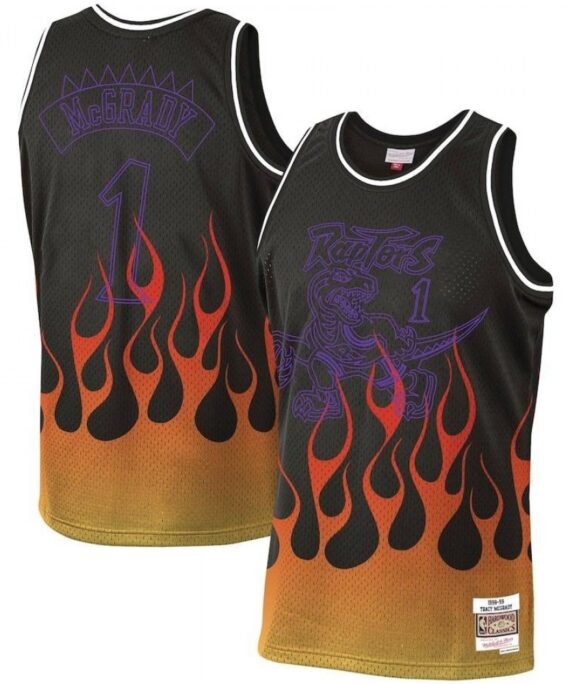 Tracy McGrady Basketball Jersey #1 Toronto Raptors Flame Classic Edition