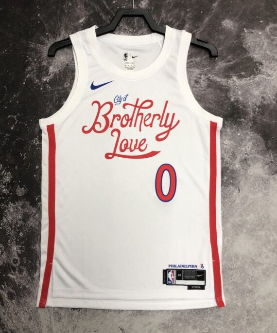 Tyrese Maxey Basketball Jersey#0 Philadelphia 76ers 2023 White City Edition