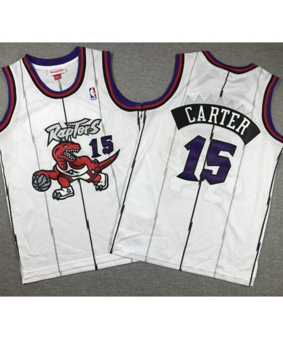 Vince Carter Basketball #15 Jersey Toronto Raptors White Child