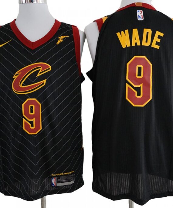 Dwyane Wade Basketball Jersey #9 Cleveland Cavaliers 17/18 Black