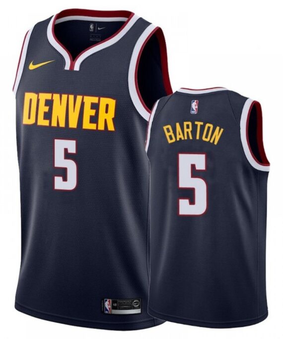 Will Barton Basketball Jersey#5 Denver Nuggets Dark Blue