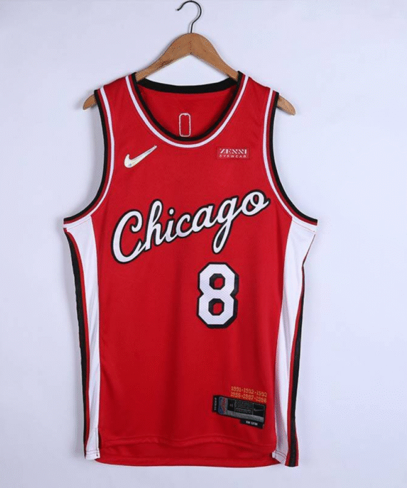 Zach LaVine Basketball Jersey #8 Chicago Bulls 2022 City Edition Red