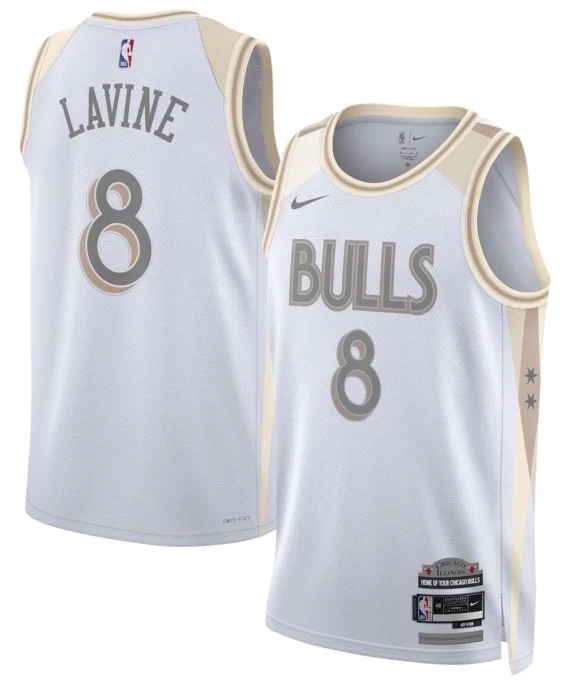 Zach LaVine Basketball Jersey #8 Chicago Bulls 2025 White City Edition