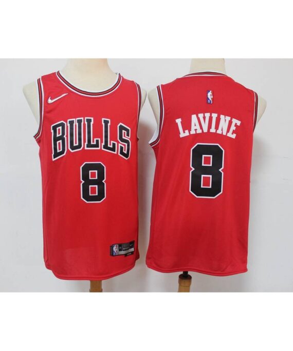 Zach LaVine Basketball Jersey#8 Chicago Bulls Red 75th Anniversary Edition