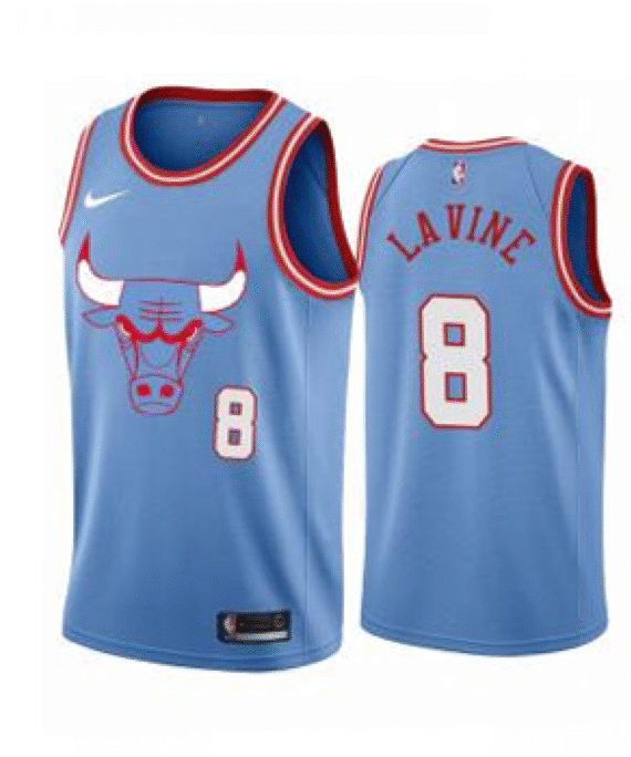 Zach LaVine Basketball #8 Jersey Chicago Bulls 2019/20 Blue City Edition