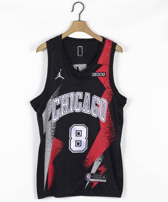 Zachary LaVine Basketball Jersey #8 Chicago Bulls Fashion Edition Black