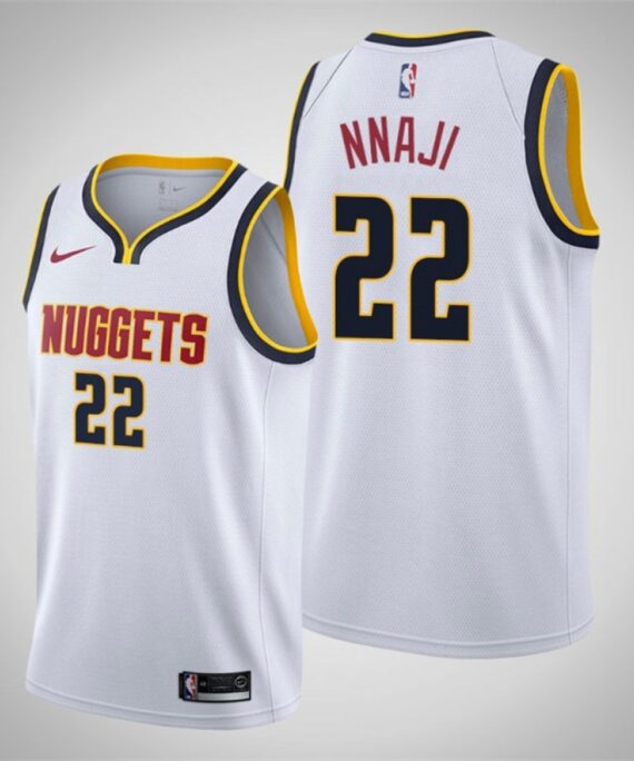 Zeke Nnaji Basketball Jersey#22 Denver Nuggets White City Edition