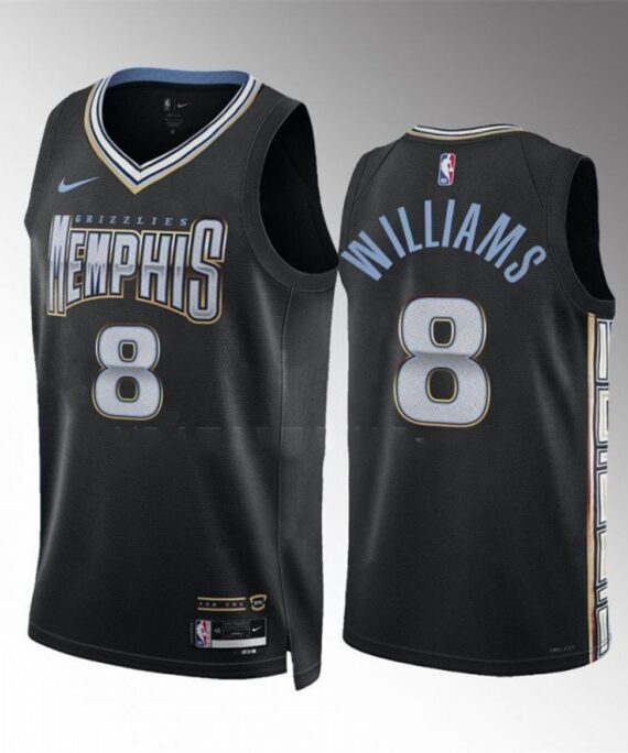 Ziaire Williams Basketball Jersey#8 Memphis Grizzlies 2023 Black City Edition