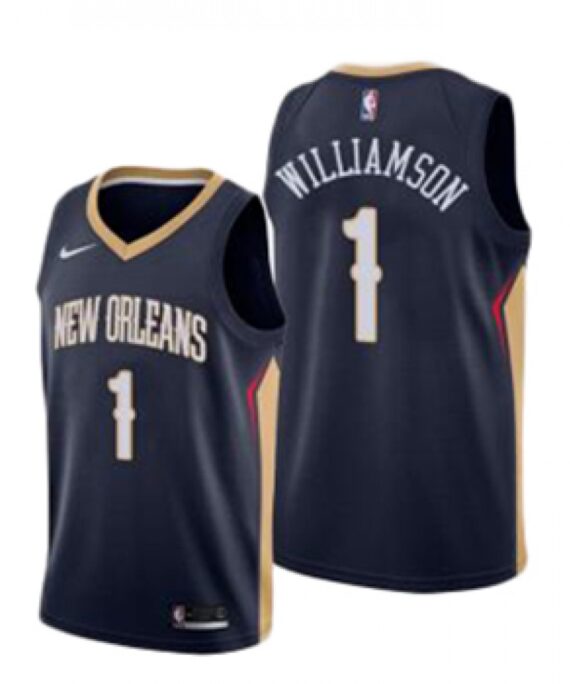 Zion Williamson Basketball #1 Jersey New Orleans Pelicans 17/18 Black Icon Edition Child