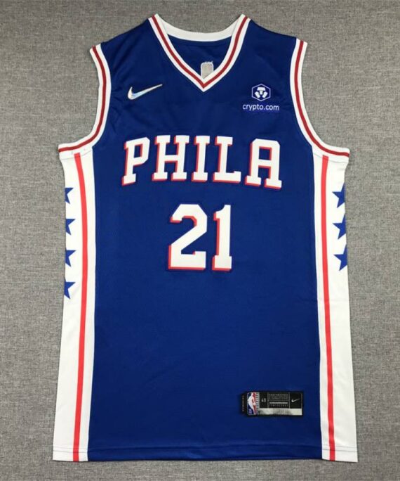 Joel Embiid Basketball Jersey #21 Philadelphia 76ers Blue