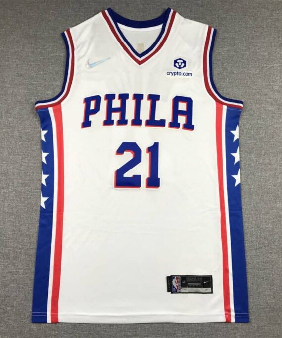 Joel Embiid Basketball Jersey #21 Philadelphia 76ers White
