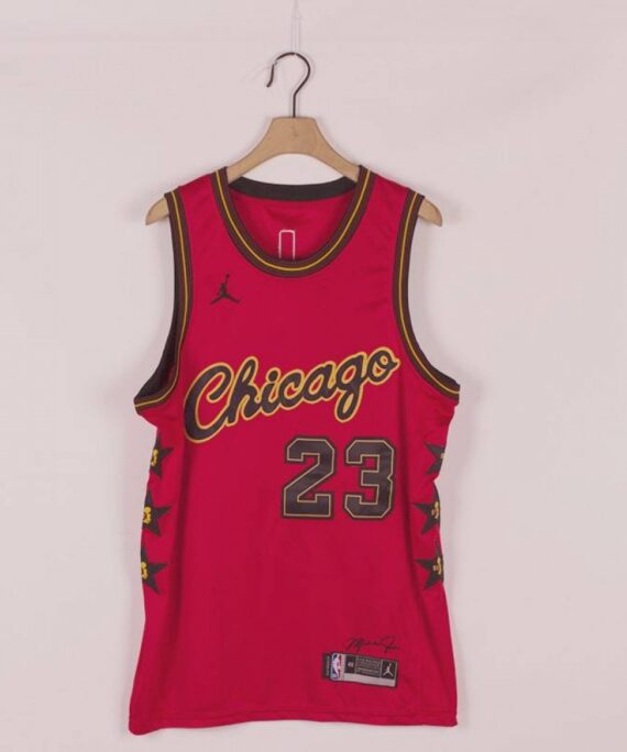 Michael Jordan Basketball Jersey #23 Chicago Bulls Commemorative Champions Edition Red