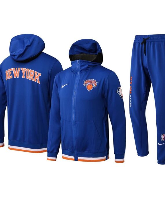 Tracksuit New York Knicks With Hood 22/23 Blue