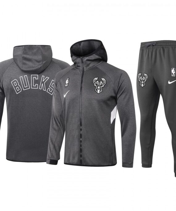 Tracksuit Milwaukee Bucks With Hood Gray