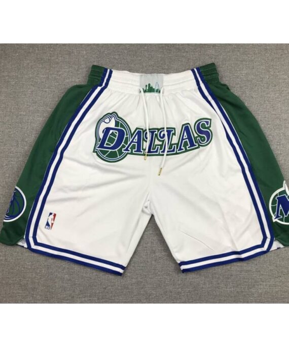 Dallas Mavericks City Edition White Pocket Shorts