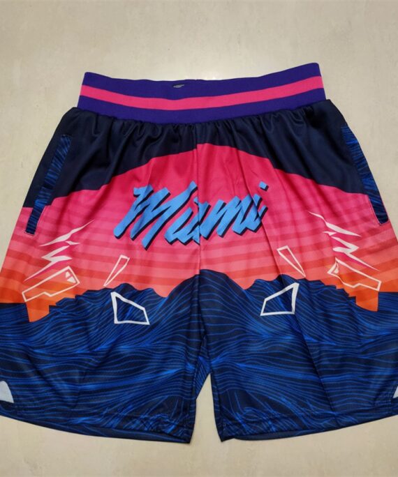 Miami Heat Blue/Pink Pocket Shorts