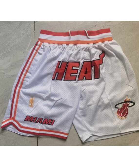 Miami Heat White Classic Edition Pocket Shorts