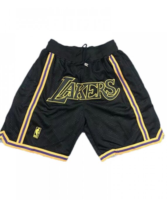 Los Angeles Lakers Black Just Don Shorts
