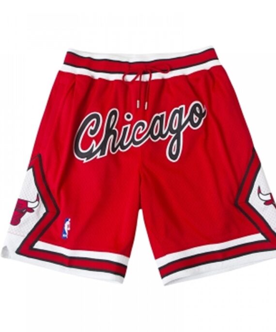 Michael Jordan Chicago Bulls Red Just Don Shorts