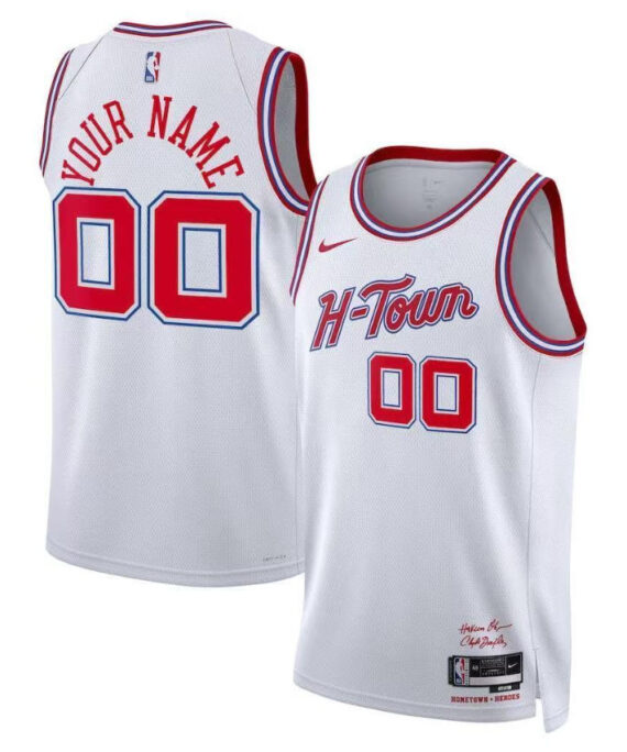 Houston Rockets 2026 City Edition White(Customizable)Basketball Jersey